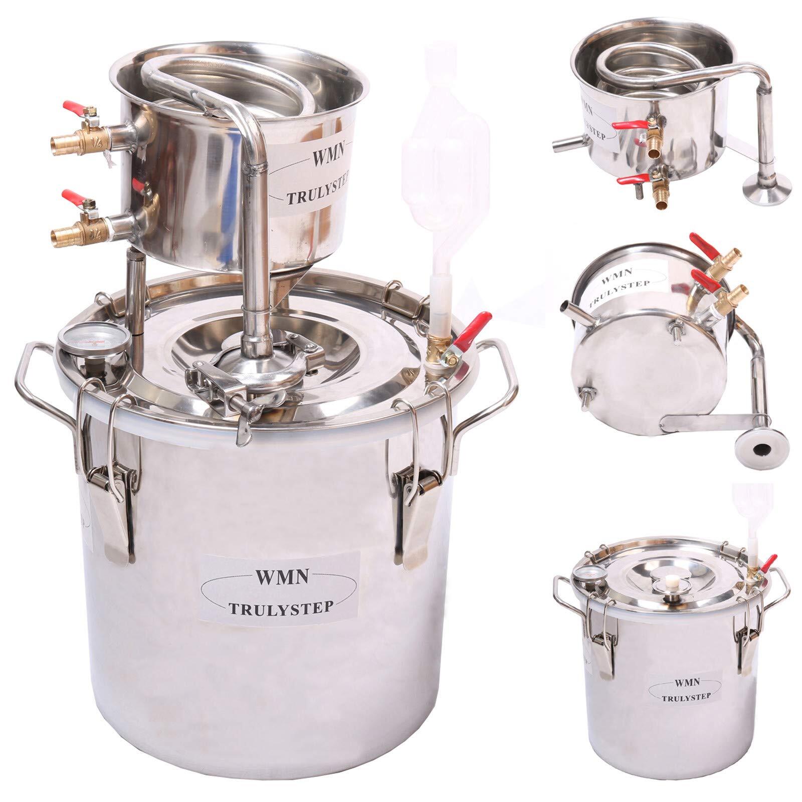 2 Pots Stainless Steel Still 3gal/12liters Water Alcohol Distiller Home Brew... gallery