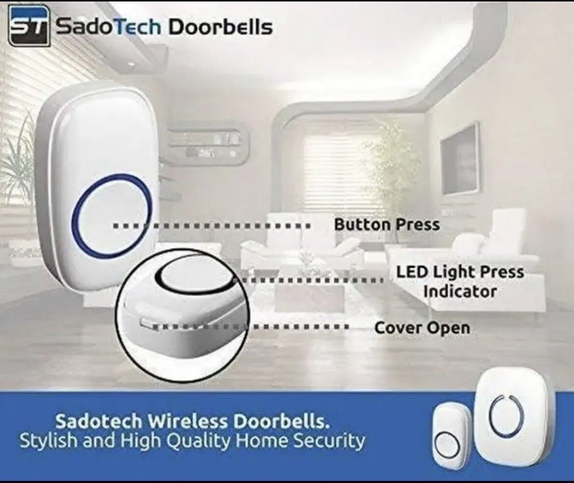 SadoTech Wireless Doorbells For Home - Adjustable Volume With 52 Chimes, 1000Ft gallery