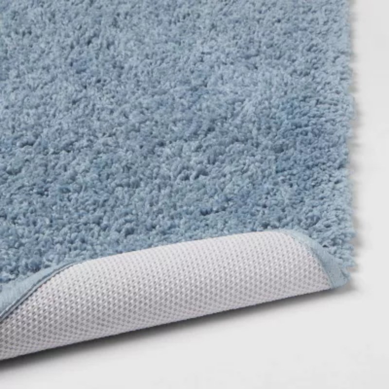 20"x34" Antimicrobial Bath Rug Blue- Threshold™: Machine Washable gallery