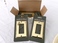 BALDWIN SOLID BRASS CLASSIC SINGLE ROCKER GFCI SWITCH PLATE 4754-030-CD