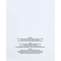 Global Industrial Flat Suffocation Warning Poly Bags 9″W x 12″L 1 Mil Clear 1000