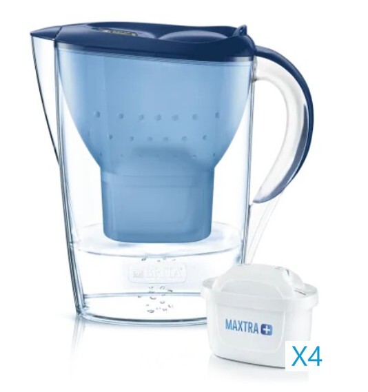 Brita Water Purifier Marella 2.4 L + Total Filter 4 Pieces / Express gallery