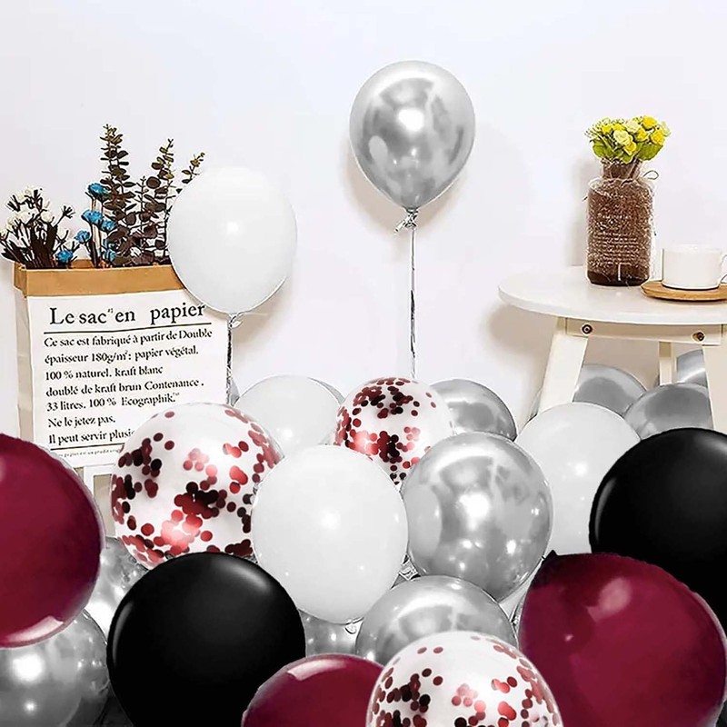 Graduation Decorations Maroon Black 2026/Burgundy Black Graduation Party Deco... gallery