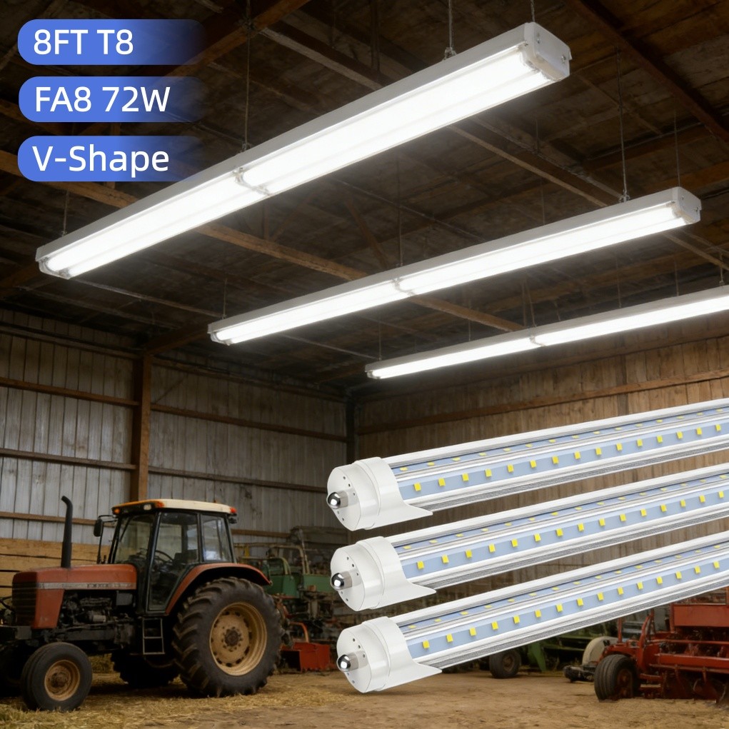 20-Pack 8FT LED Light Bulbs 72W FA8 Single Pin 5000K 6000K T8 LED Tube Light T12 gallery