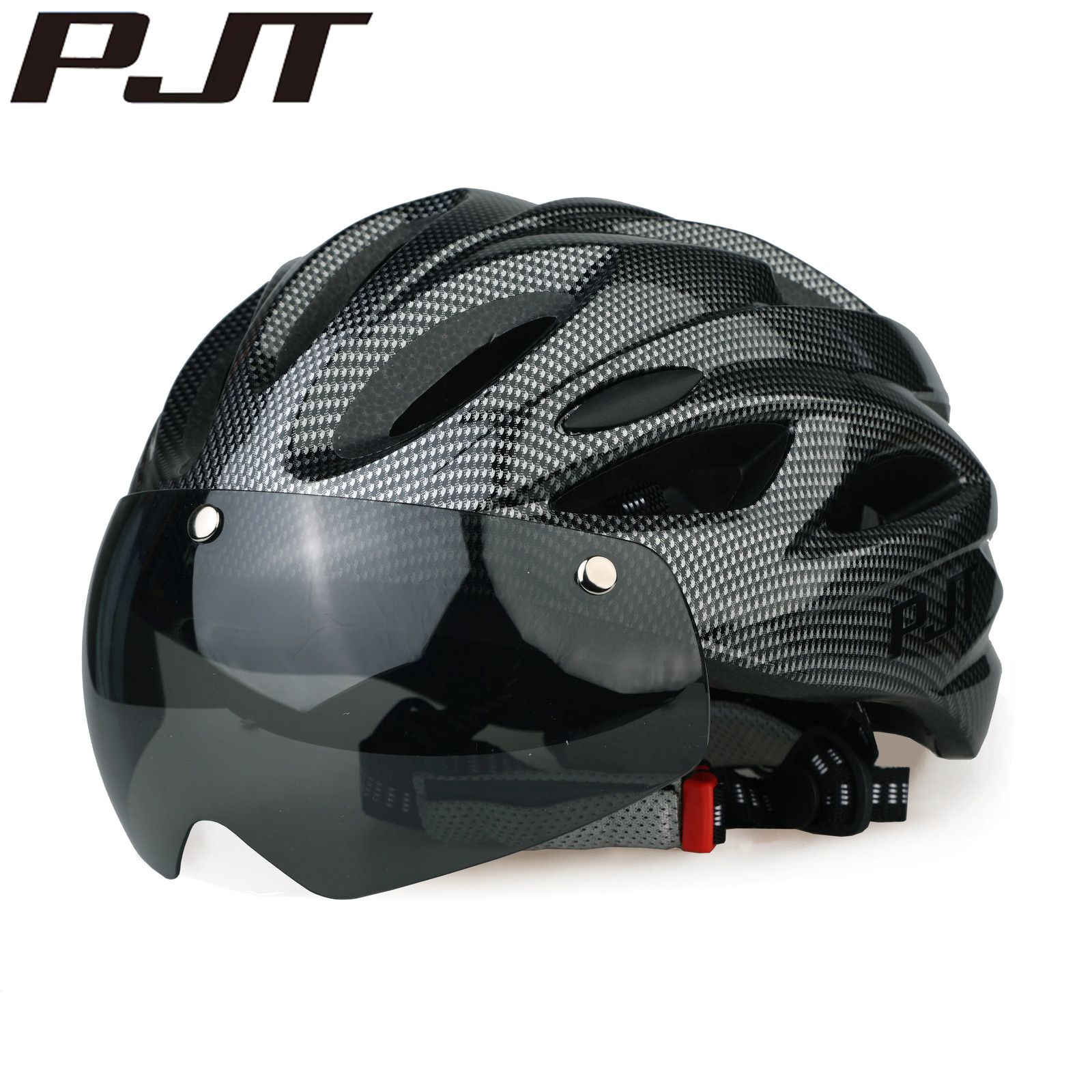 PJT Lightweight Breathable Cycling Helmet Magnetic Goggles Lens Adult Bike 56-61 gallery
