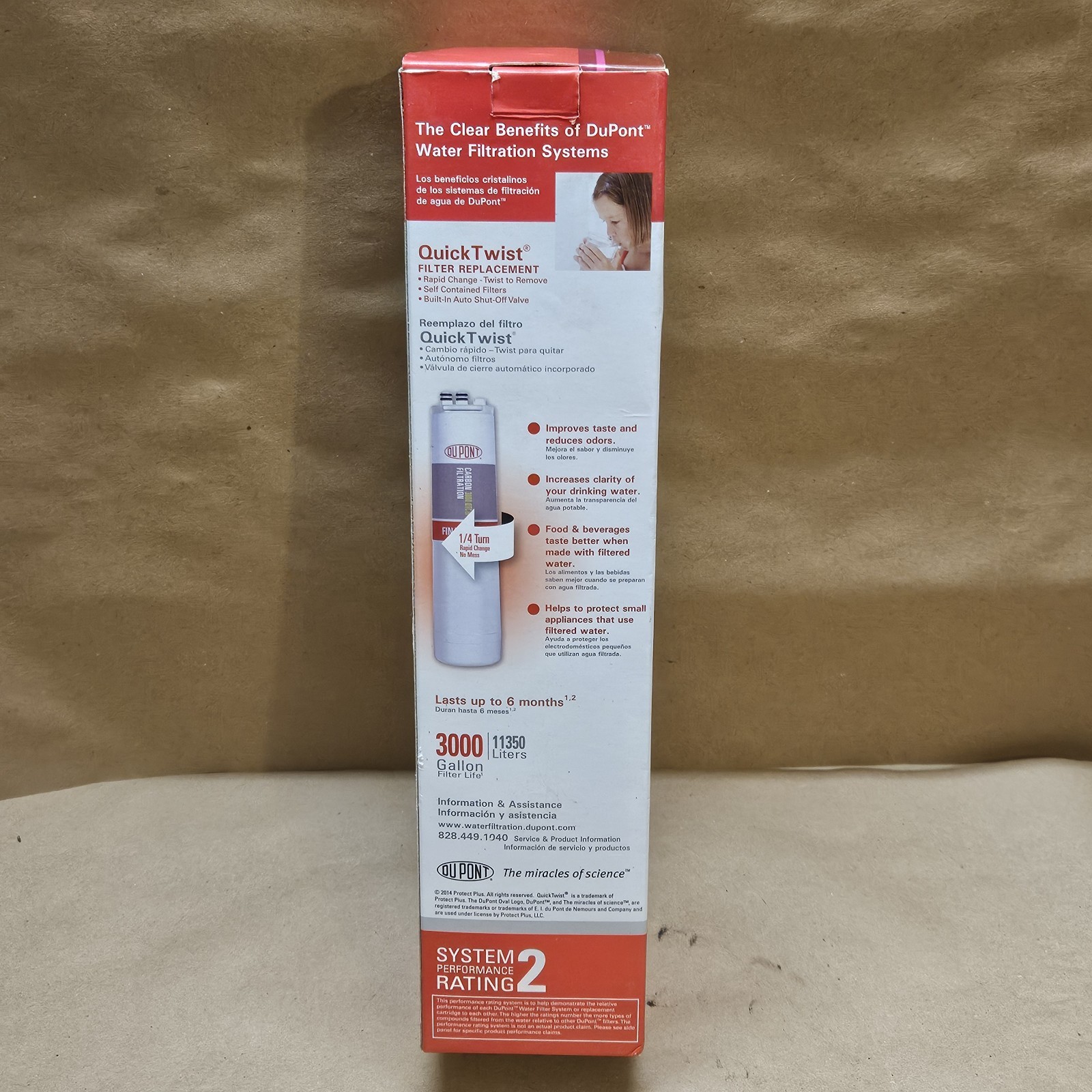 DuPont QuickTwist Water Filter 3000 Gallon WFQTC30001 Carbon Block Filter gallery