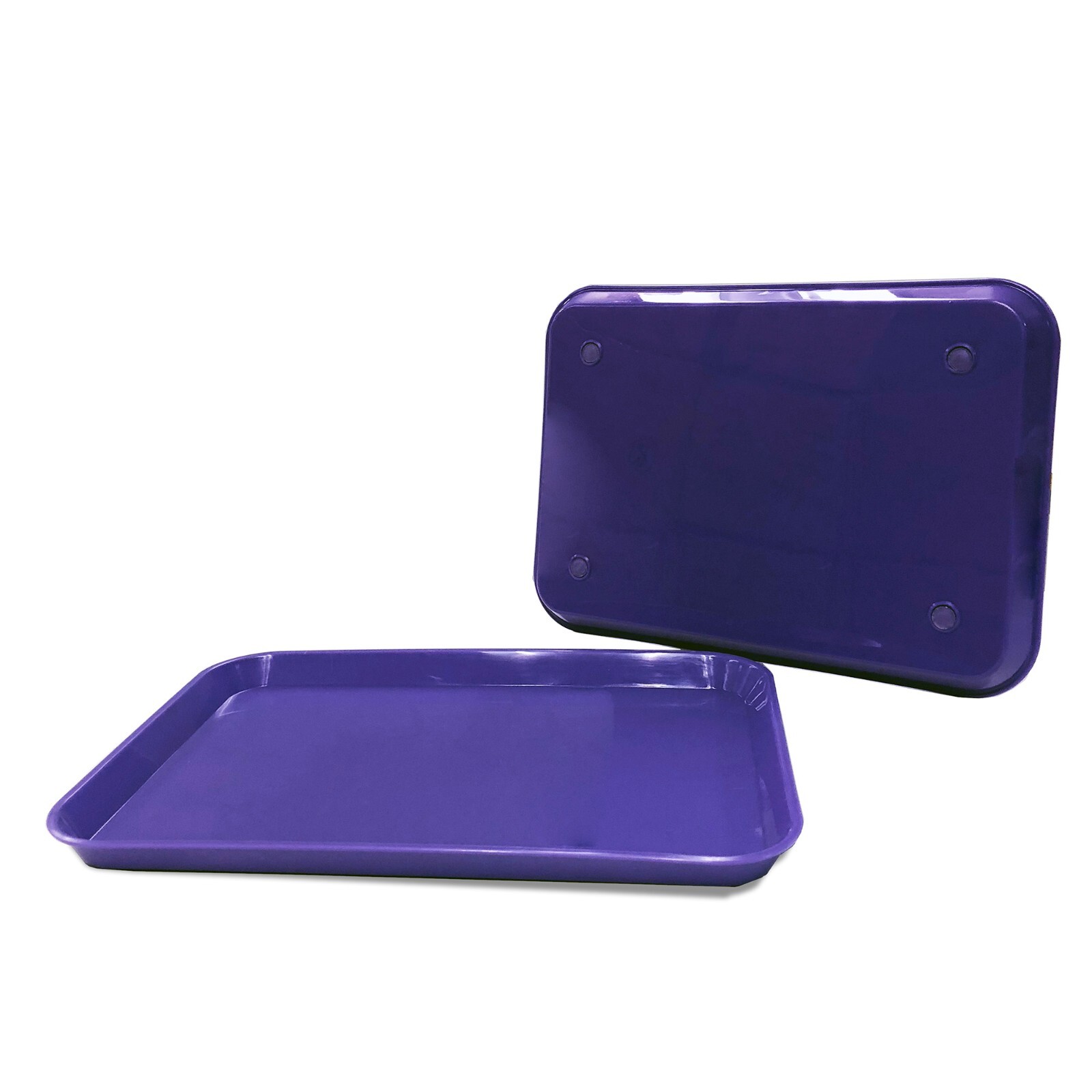 Plastic Eating Food Serving Tray for Cafeteria Lunch Kids 13.25" x 9.75", Purple gallery