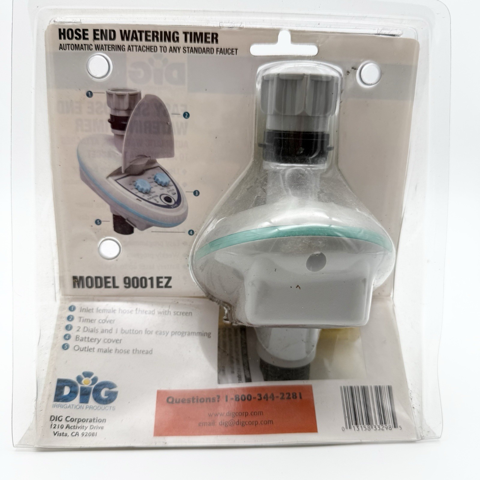 DIG Easy Set Hose End Watering Timer, Up to 8x/day, 2 min - 9 hours, 9001EZ New gallery