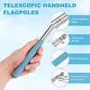 1-Pack Telescopic Handheld Flagpoles, 5.2ft/1.6m Stainless Steel [Light Blue] gallery