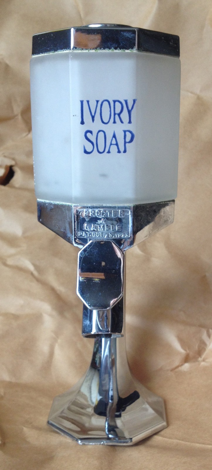 Antique Procter & Gamble Ivory Soap Liquid Soap Dispenser - NOS - Complete gallery