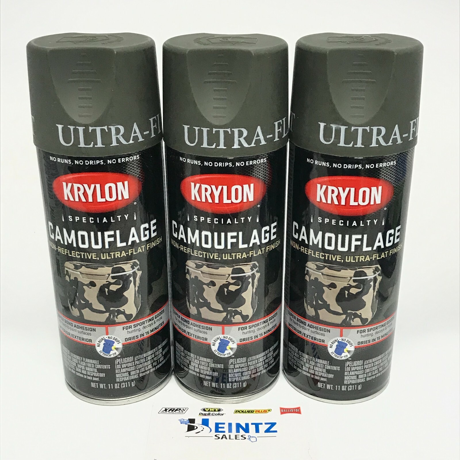 KRYLON 4293-3 PACK OLIVE Camouflage Non-Reflective Ultra-Flat Finish Spray Paint gallery