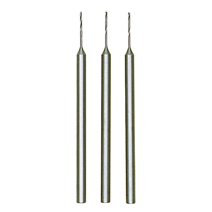 Tungsten vanadium micro twist drills, 3 pcs., Ø 1/64" (0,5 mm)