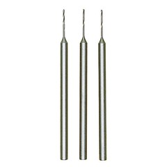 Tungsten vanadium micro twist drills, 3 pcs., Ø 1/64″ (0,5 mm)