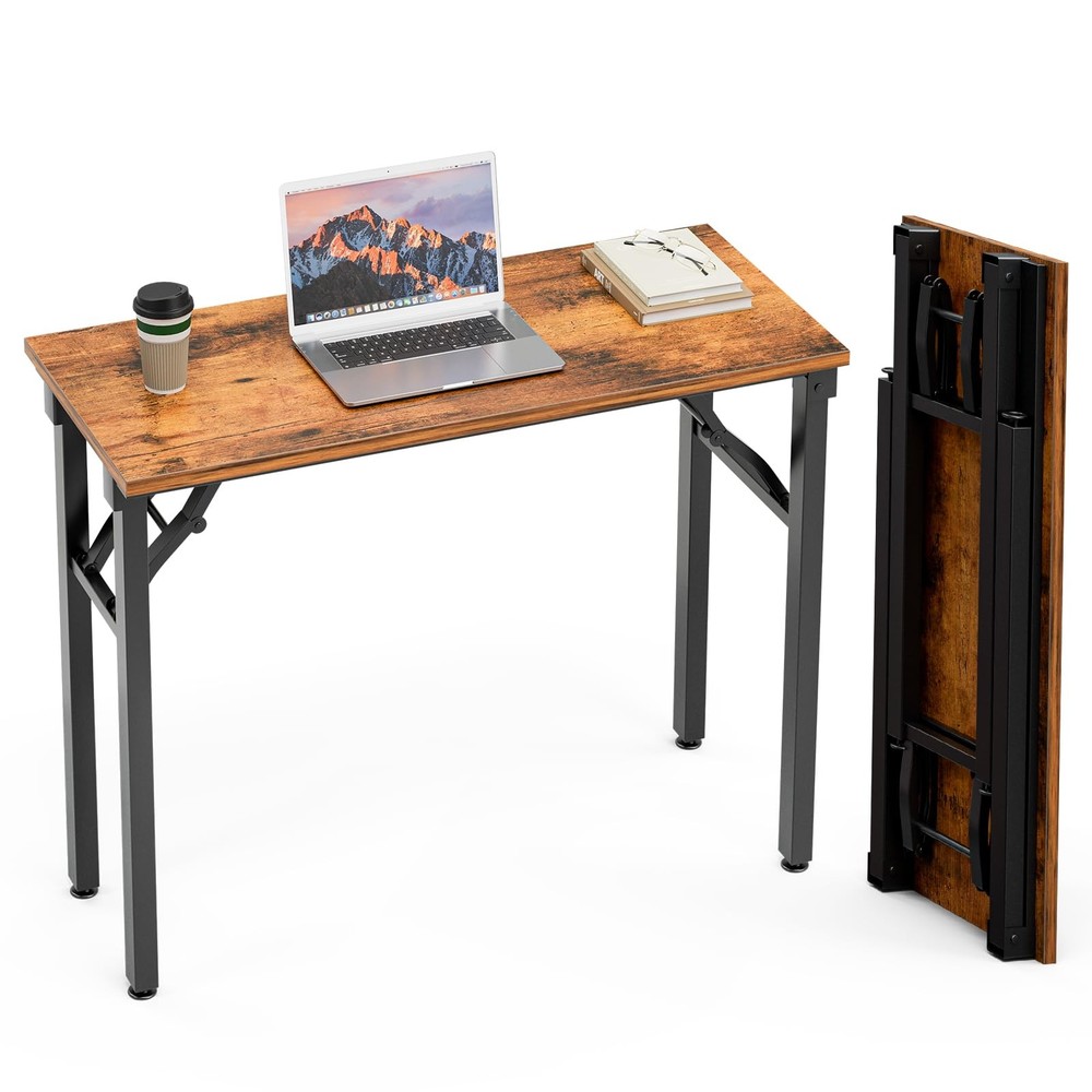 TEMI Small Computer Desk Folding Table - 35.8 Foldable Office Desk, No