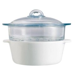 Pyrex Pyroflam Cocotte Steamer Set 2000mL φ200 × 80mm Vitro-Ceramic P25U000