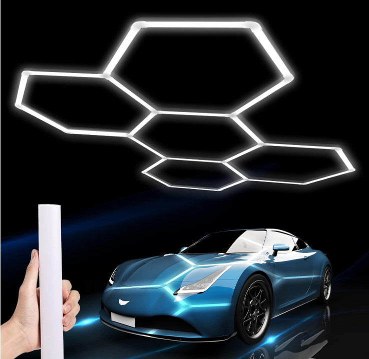 Luz LED hexagonal para garaje, 25 piezas, 26400 lm, súper brillante, Nuevo gallery