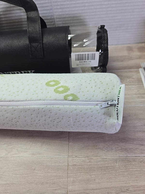 Bamboo Neck Pillow SolutionTrek Cervical Neck Pillow Cilinder With Travel Bag gallery