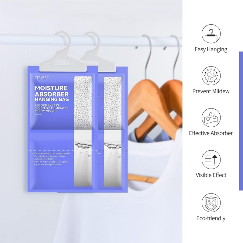 Moisture Absorbers Packets 10 Pack, Dehumidifier Bags for Closet, Unscented Hang gallery