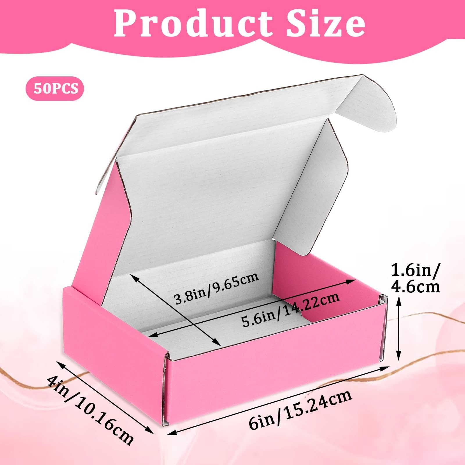 50 Packs Shipping Boxes Cardboard Corrugated Mailer Packaging Boxes for Small... gallery
