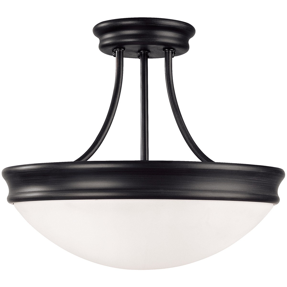 Capital Lighting Fixtures 2037MB OPEN BOX Hansen Semi-Flush Mount Matte Black gallery