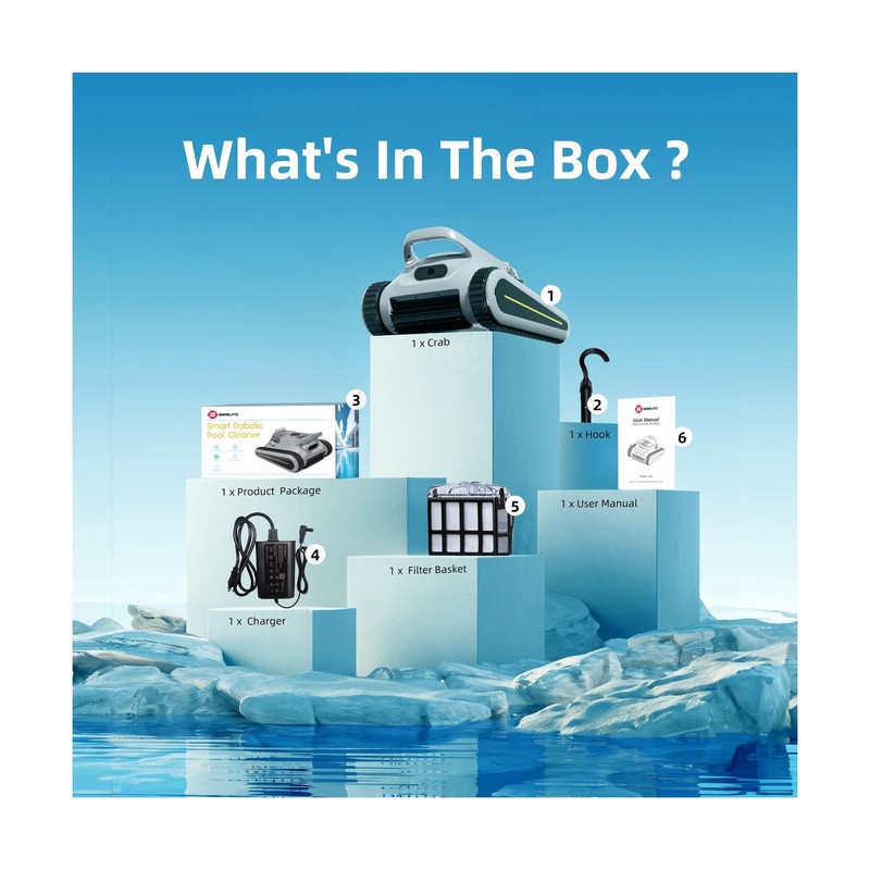 Pool Vacuum for Inground Pools, Cordless Robotic Pool Cleaner, Pool Vacuum wi... gallery