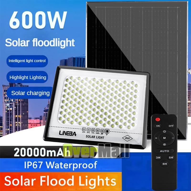 10000000LM LED Solar Security Light Outdoor, IP67 Waterproof Outdoor Flood Light gallery