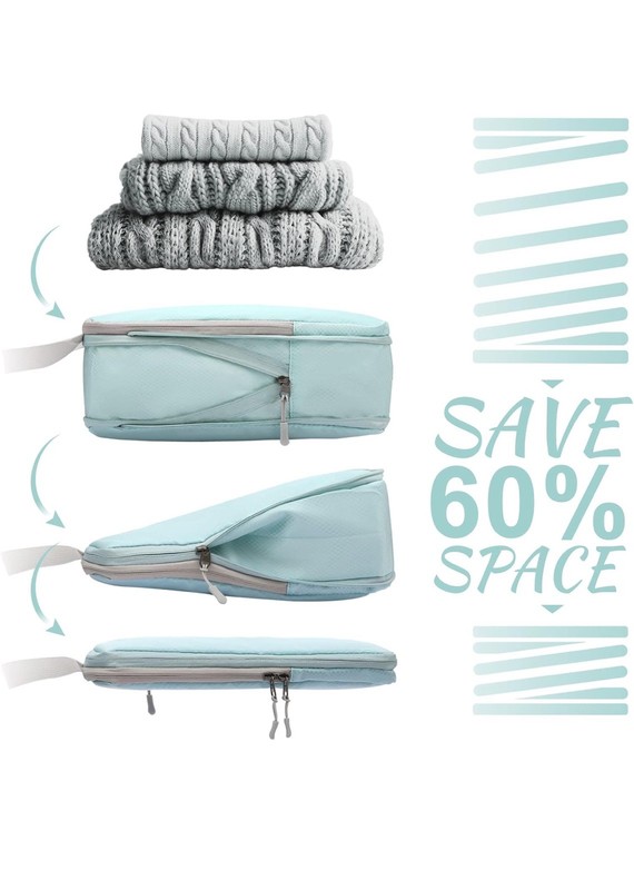 Compression Packing Cubes for Suitcases, Travel Essentials Expandable Travel Bag gallery