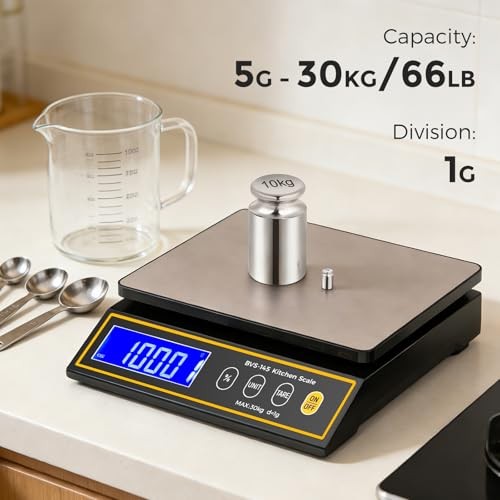 Baking Scale with Percentage Weighing Function 66lb/ 30kg Large Digital gallery