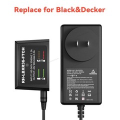5.0Ah For Black Decker 40Volt Max Lithium Battery+Charger LBXR36 LBX2040 LSW36