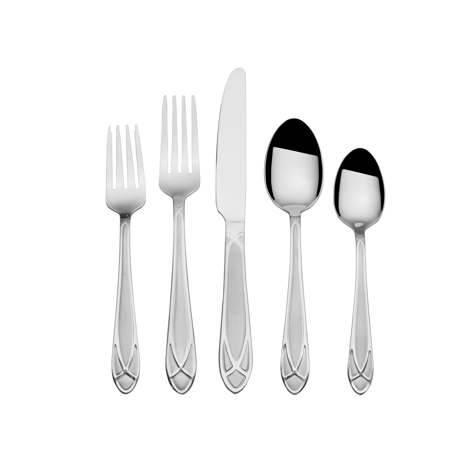 Mirage Frost Everyday Flatware Service For 8 42 Piece Set 18/0 Stainless Steel S gallery