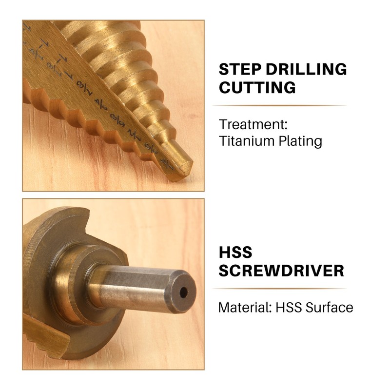 Step Drill Cone Drill Bits, High Speed Steel 10 Steps 1/4 to 1-3/8 inch Y2N5 gallery