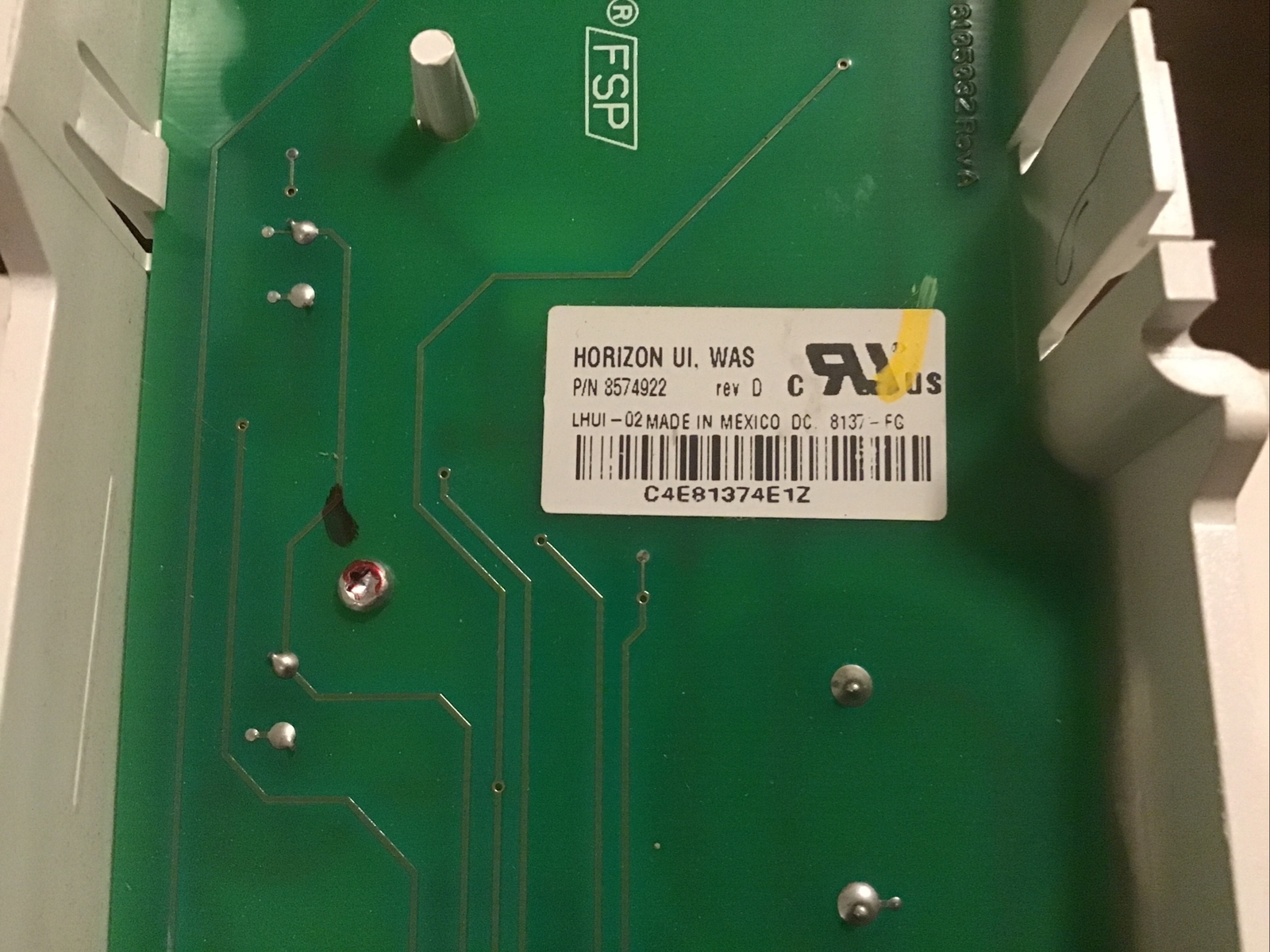 8574922 WHIRLPOOL WASHER CONTROL BOARD FREE SHIPPING! #180 gallery