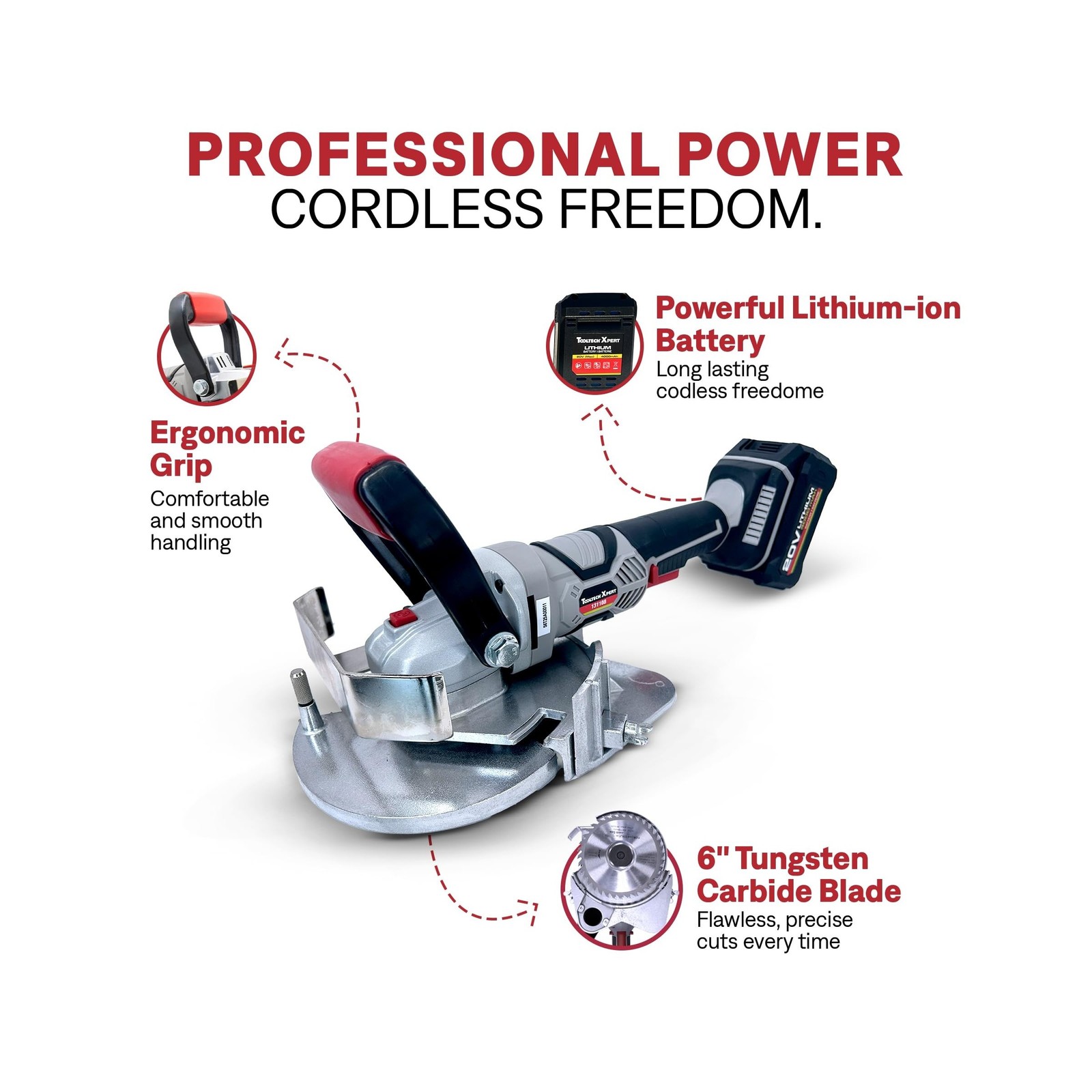 ToolTech 20V Cordless Undercut Saw Kit, 8000 RPM Jamb Saw With 4.0mAh Battery... gallery
