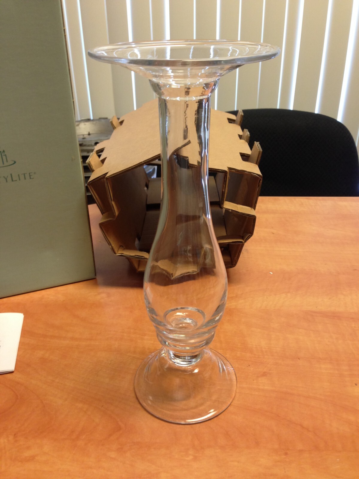 Partylite P90637T Classic Style Glass Pillar Candle Holder Tall 12" gallery