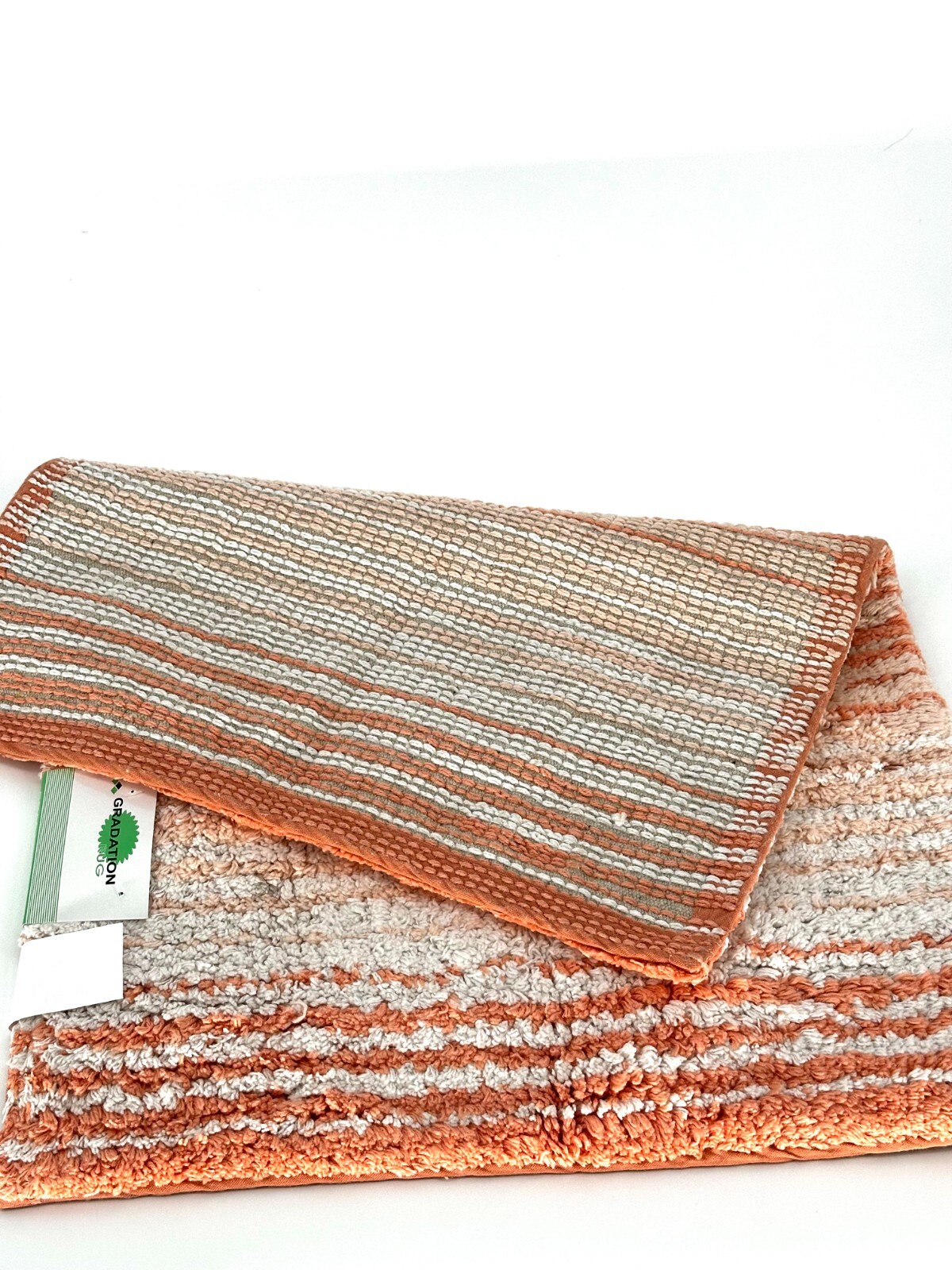 #40 Gradation Rug Coral 100% Cotton 17x24in gallery