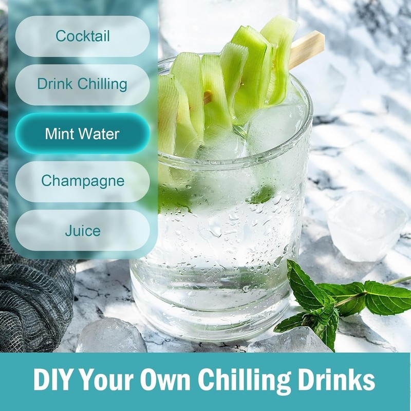 3 Pack Ice Cube Trays with Lids, Flexible Silicone Bottom for Easy Release, S... gallery