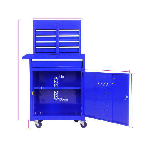 5 Drawer Rolling Tool Chest Tool Storage Cabinet & Tool Box Cart with Wheels gallery