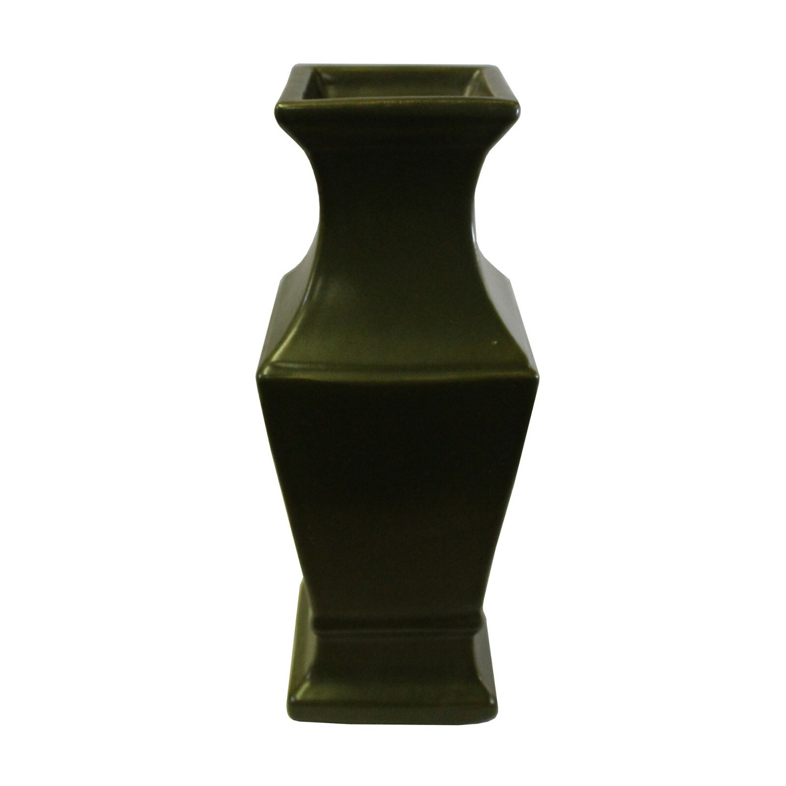 Chinese Handmade Dark Olive Green Ceramic Accent Vase ws321 gallery