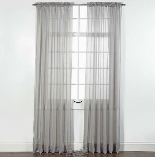 Style Master Elegance Voile Window Treatments Silver 60"W X 84"L gallery