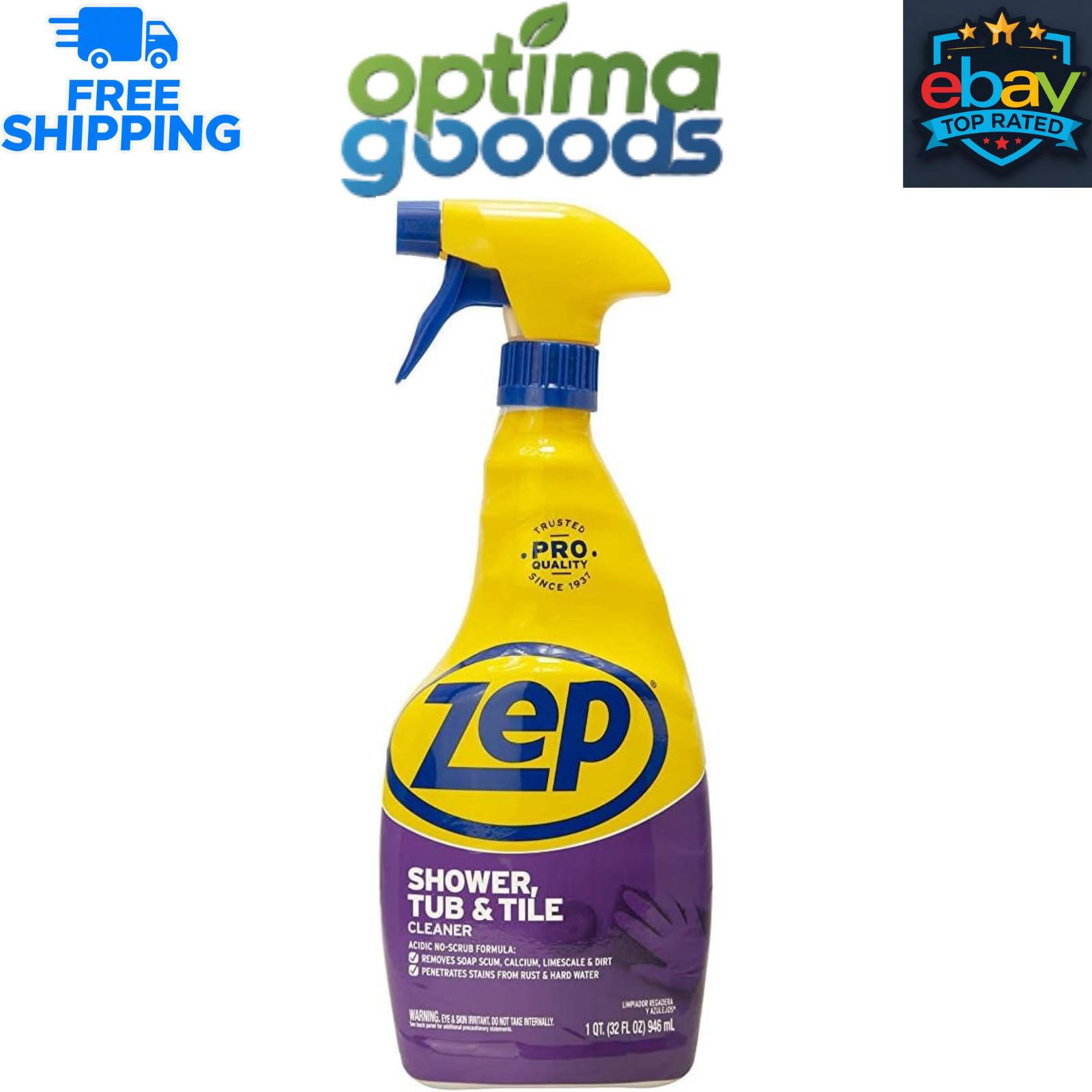 Zep Shower Tub and Tile Cleaner, 32 fl. oz. Bathroom Soap Scum Remover Spray gallery