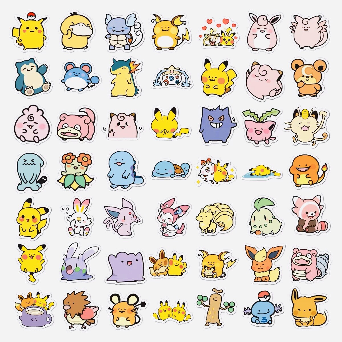 100 Anime Pokémon Pocket Monster Chibi Cartoon Cute Stickers Decal Decoration gallery