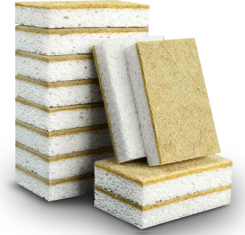 Natural Kitchen Sponge Compostable Kitchen Sponges Cellulose and Coconut Scrubbe gallery