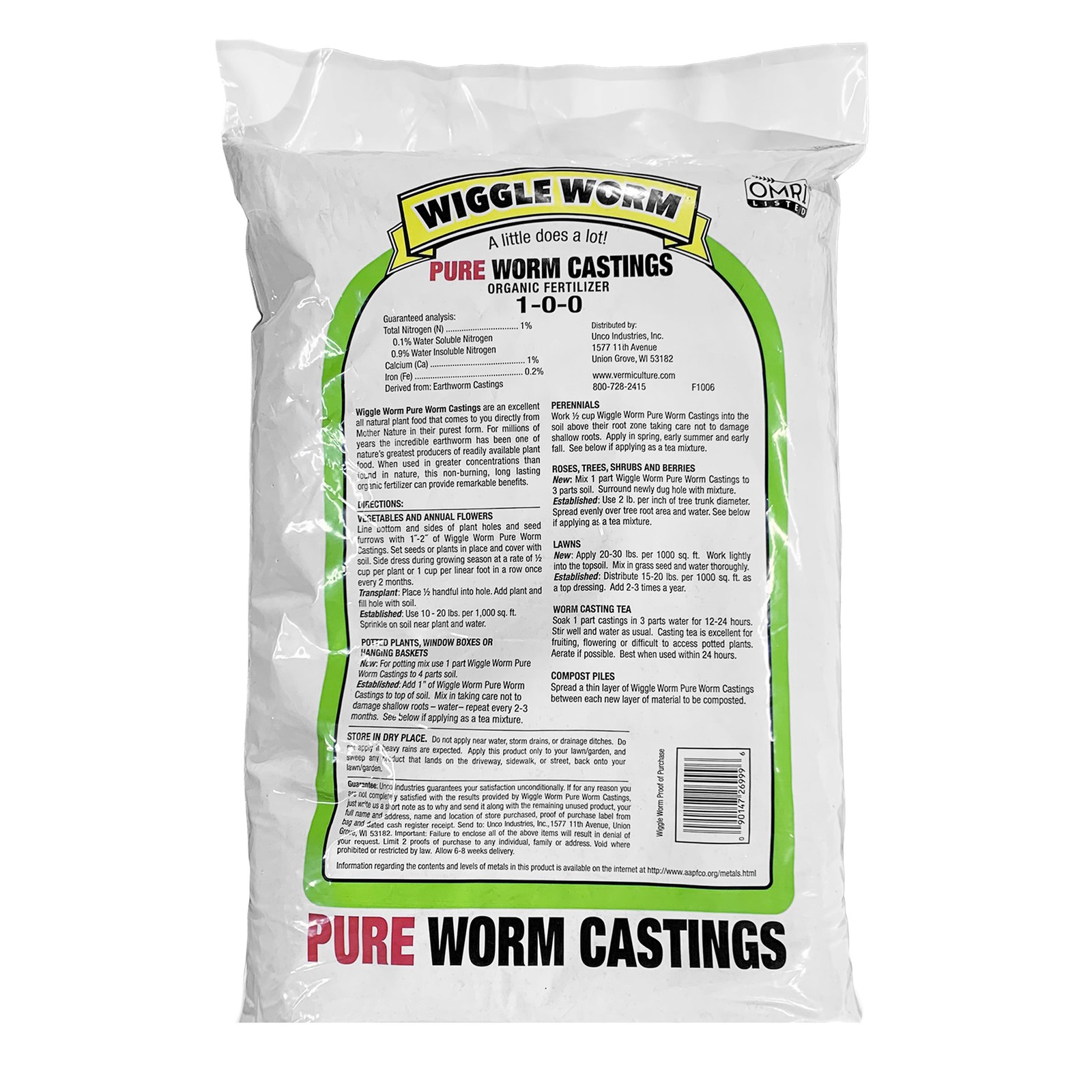 WIGGLE WORM Soil Builder Earthworm Castings Organic Fertilizer, 15 lb. (3 Pack) gallery
