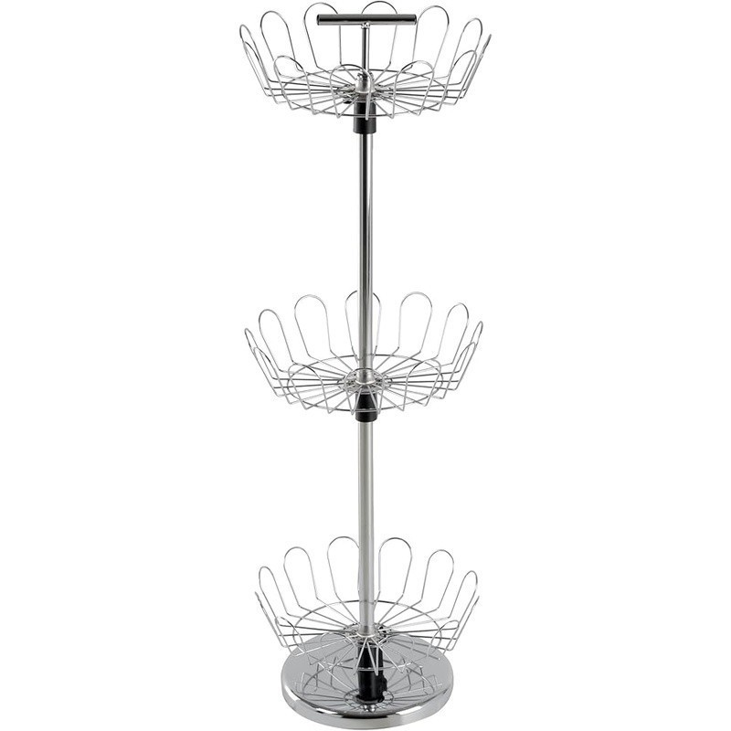 Revolving Shoe Rack 3 Tier Compact Vertical Organizer Space Saving Storage New gallery