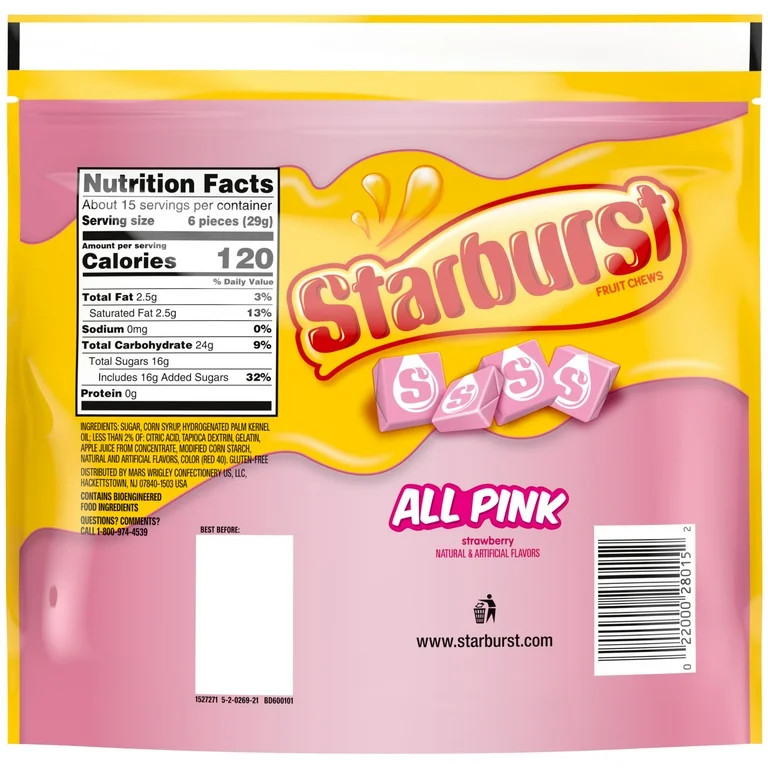 Starburst All Pink – Strawberry Bulk Fresh Chewy Wrapped Candy 8oz, 1lb, 2lb Bag gallery