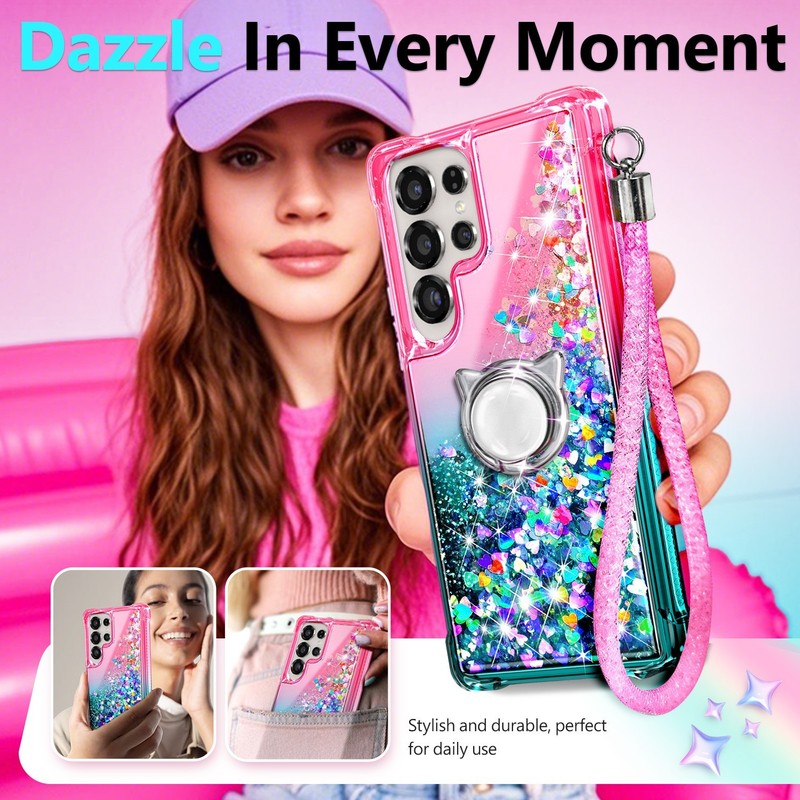 For Samsung Galaxy S26 + Plus Ultra Glitter Case + Lanyard & Screen Protector gallery