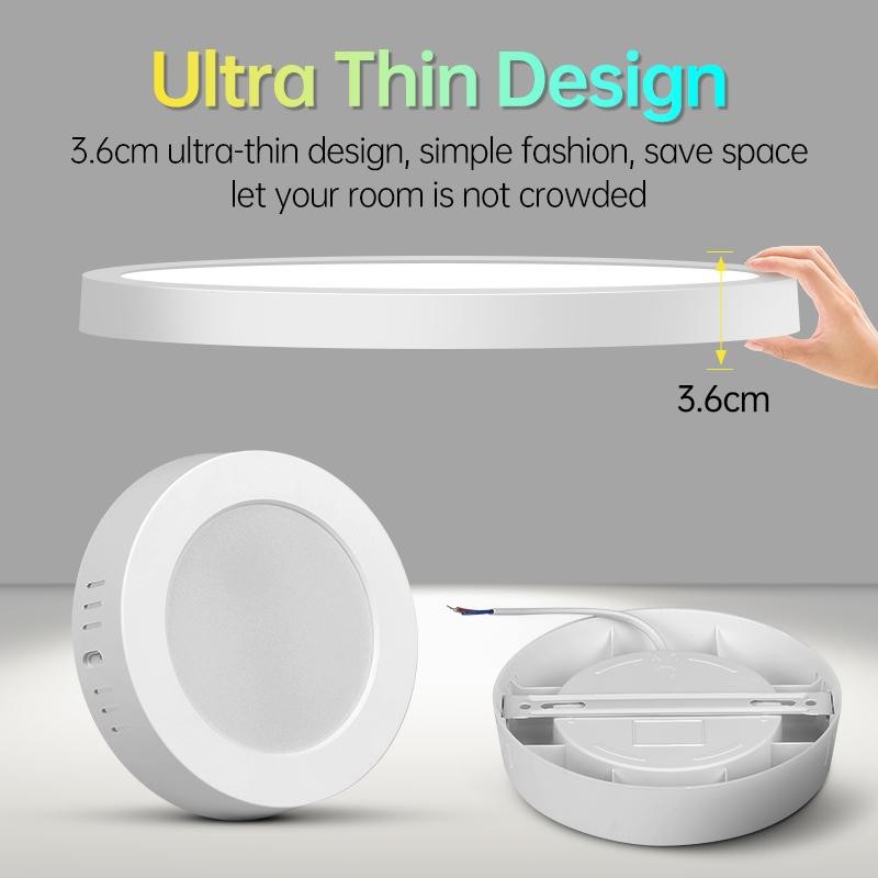 Ultra Thin LED Ceiling Light 20W 30W Square Round Panel Lamp Indoor Bedroom Livi gallery