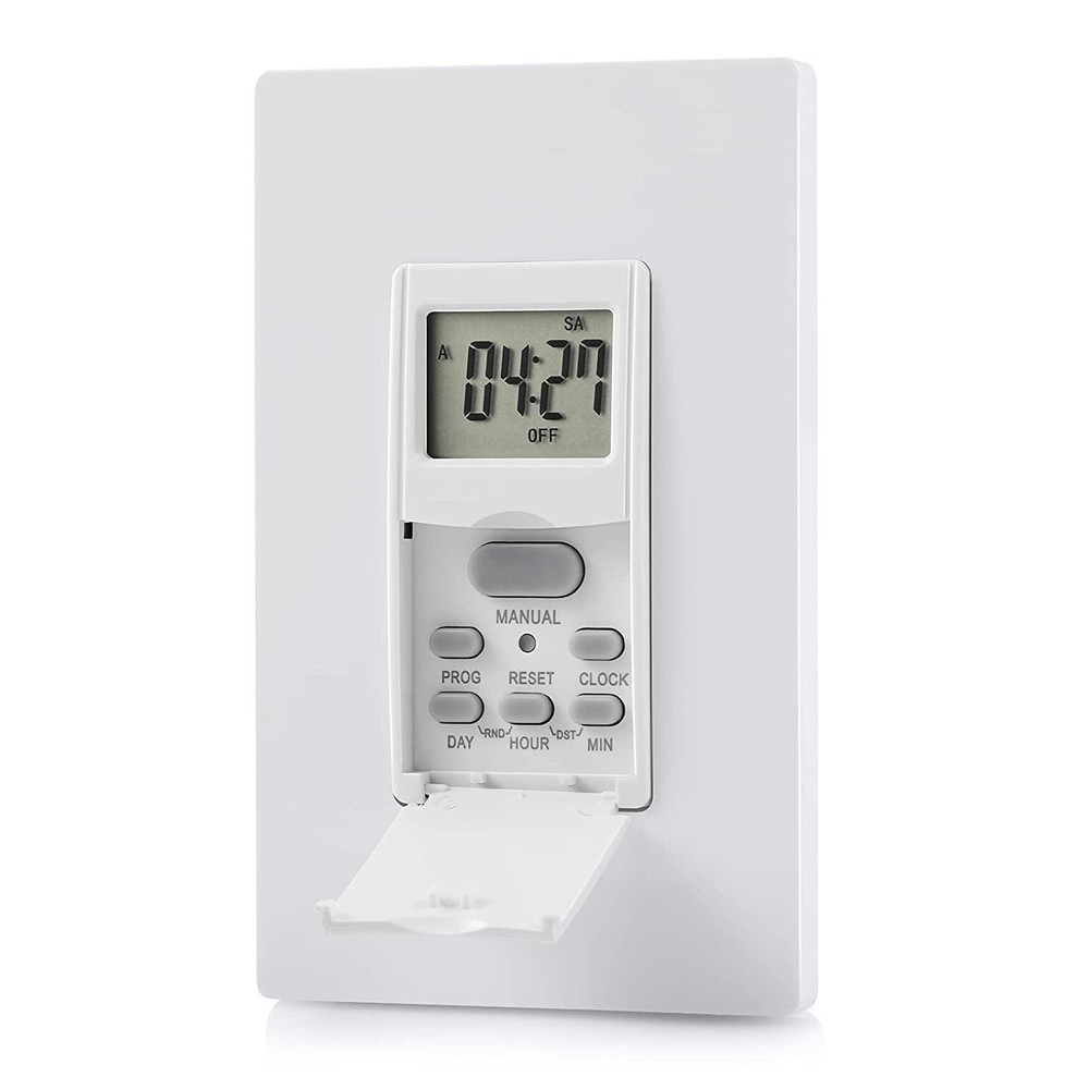 DEWENWILS 7 Day Programmable In Wall Timer Switch for Lights & Fans ETL