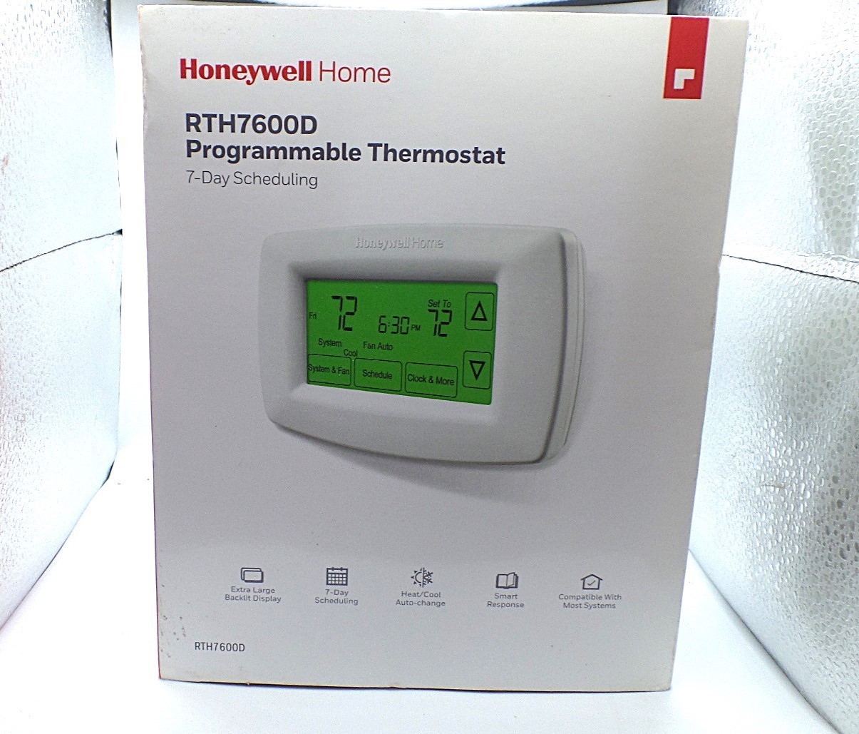 HONEYWELL RTH7600D HOME 7-DAY PROGRAMMABLE THERMOSTAT WITH TOUCHSCREEN DISPLAY gallery