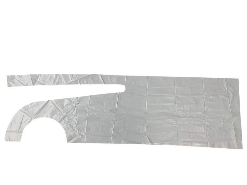 100 Count Bib Style Disposable Poly Aprons, Individually Wrapped, 28 x 46 Inc... gallery